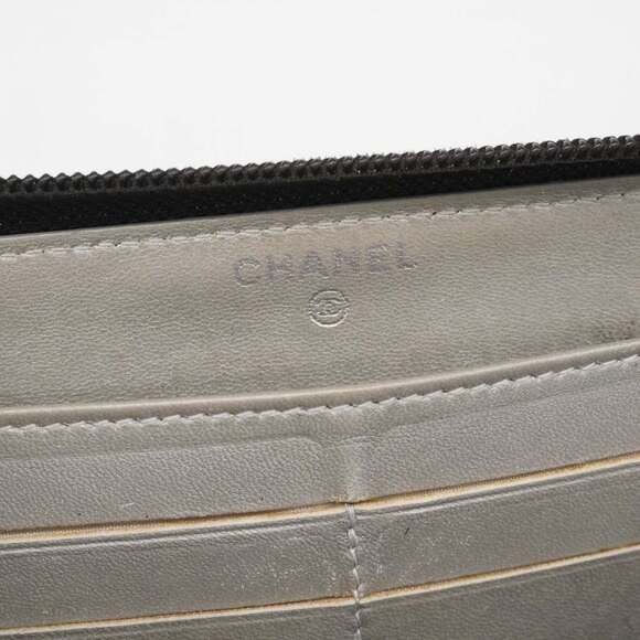 Chanel Camellia Lambskin Long Wallet, Black, Women's, P2245450 - Picture 4 of 16